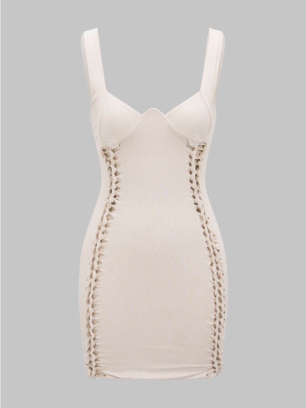 Micas Braided Cut Out Sleeveless Mini Dress L MC5-6